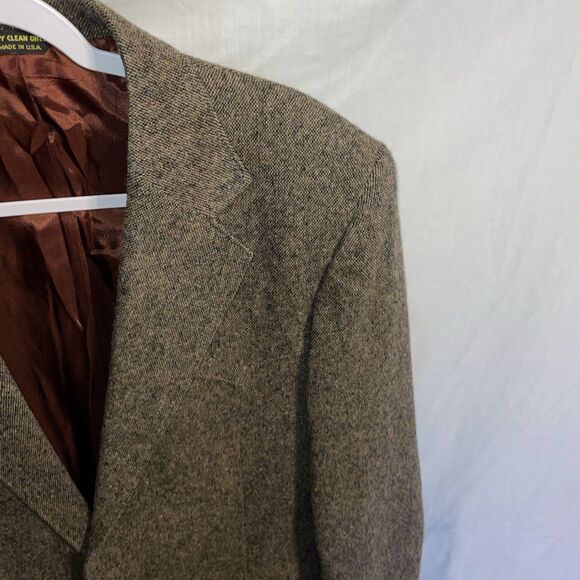 Pagano West Men’s Smoking Jacket Size 38L Brown Wool Going Out Party Event Fun - Picture 4 of 12